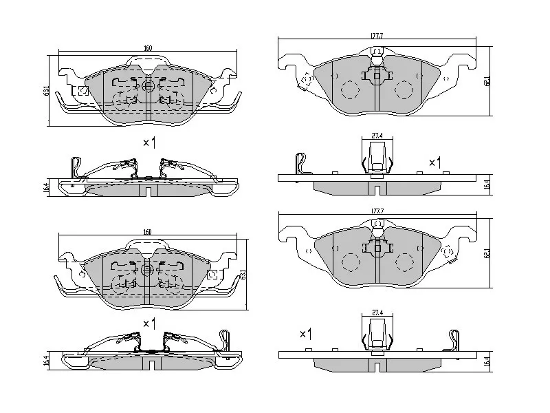 Колодки тормозные (Спереди) Opel Astra 98-13 - Артикул ST1605034 - Производитель Sat - Фото, Отзывы, Цены 