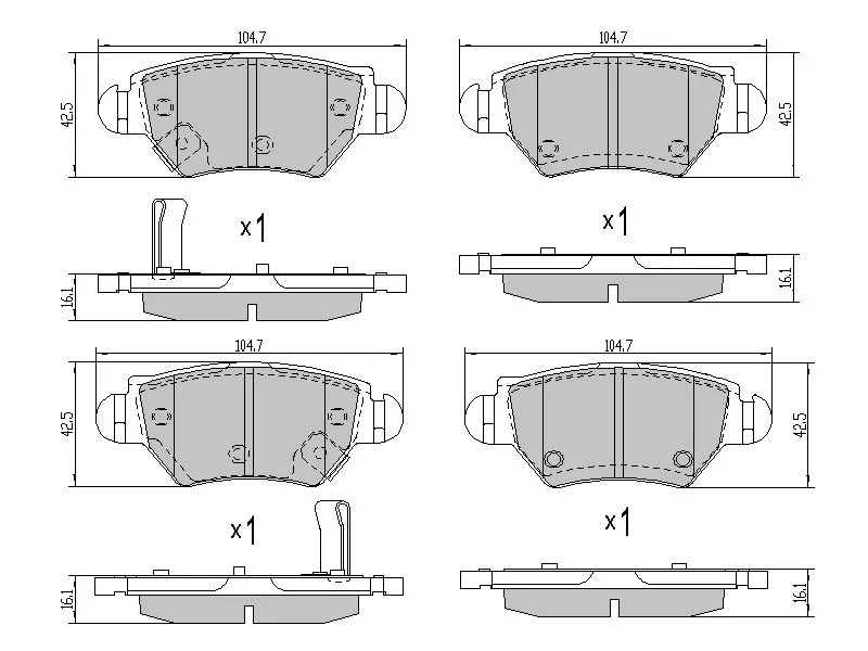 Колодки тормозные задние -ST1605093 Sat для OPEL ASTRA, OPEL ZAFIRA