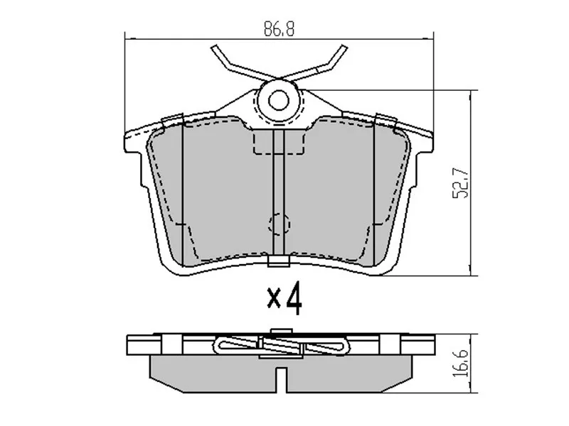 Колодки тормозные задние -ST1608520480 Sat для CITROEN BERLINGO