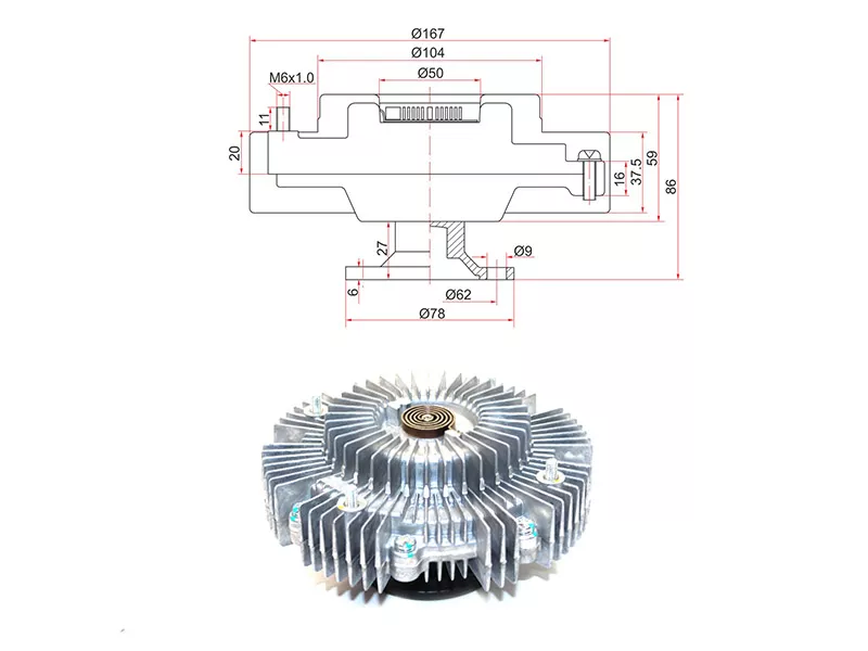 Вискомуфта Toyota Lite Ace 96-07 / Lite Ace Noah 96-01 - Артикул ST1621064050 - Производитель Sat - Фото, Отзывы, Цены 