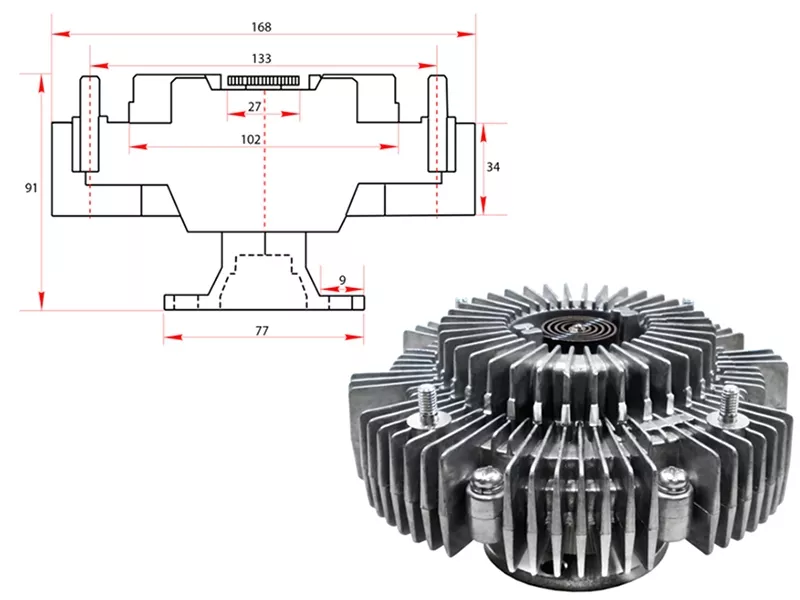 Вискомуфта Toyota Land Cruiser (J80) 89-97 / Coaster 93-16 - Артикул ST1621068030 - Производитель Sat - Фото, Отзывы, Цены 