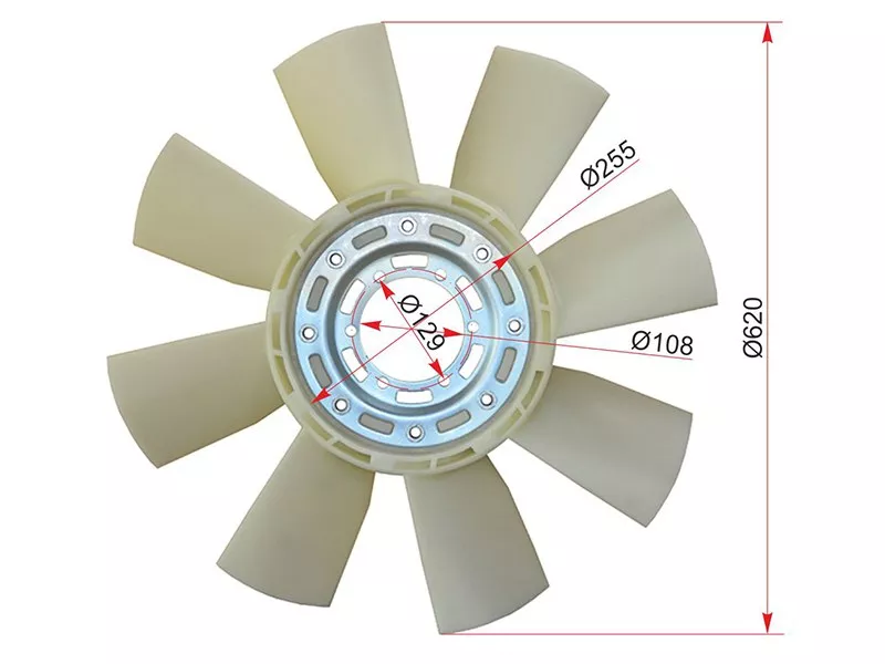 Крыльчатка вентилятора HINO RANGER/PROFIA 95-09 K13C 620 - Артикул ST163061933 - Производитель Sat - Фото, Отзывы, Цены 