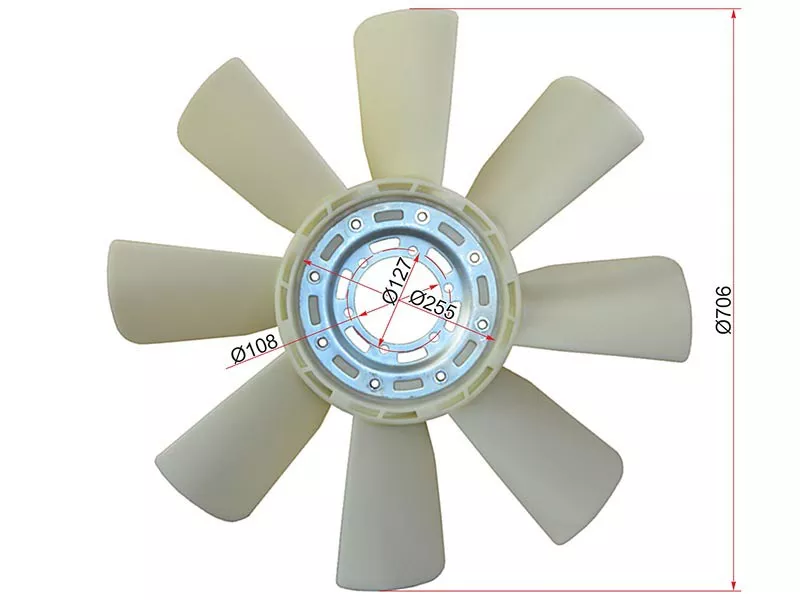 Крыльчатка вентилятора HINO RANGER/PROFIA 92-03 F20C - Артикул ST163062420 - Производитель Sat - Фото, Отзывы, Цены 