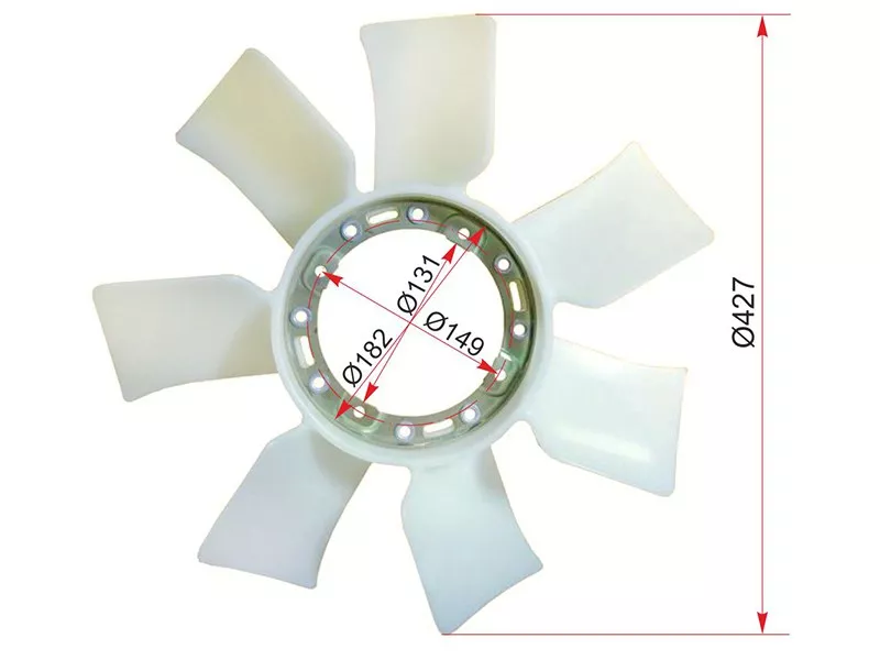 Крыльчатка вентилятора TOYOTA 1-2JZGE,1-2JZFSE - Артикул ST1636146040 - Производитель Sat - Фото, Отзывы, Цены 