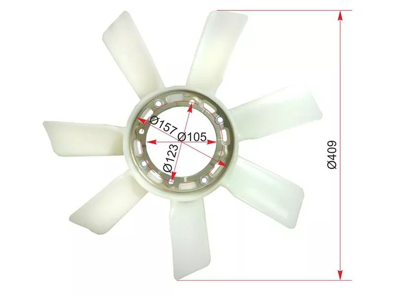 Крыльчатка вентилятора TOYOTA 2L#,3L - Артикул ST1636154020 - Производитель Sat - Фото, Отзывы, Цены 