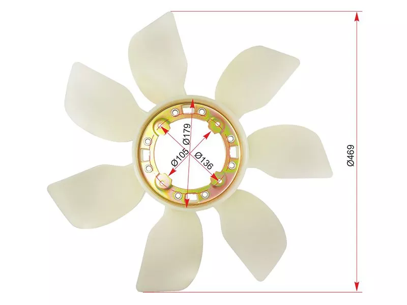 Крыльчатка вентилятора TOYOTA 5VZ-FE - Артикул ST1636162010 - Производитель Sat - Фото, Отзывы, Цены 