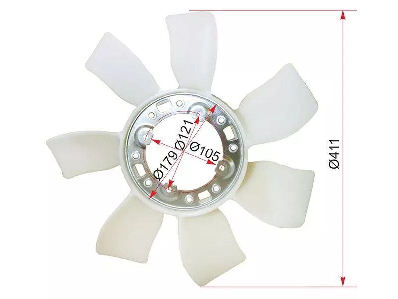 Крыльчатка вентилятора TOYOTA 1G-FE - Артикул ST1636170040 - Производитель Sat - Фото, Отзывы, Цены 