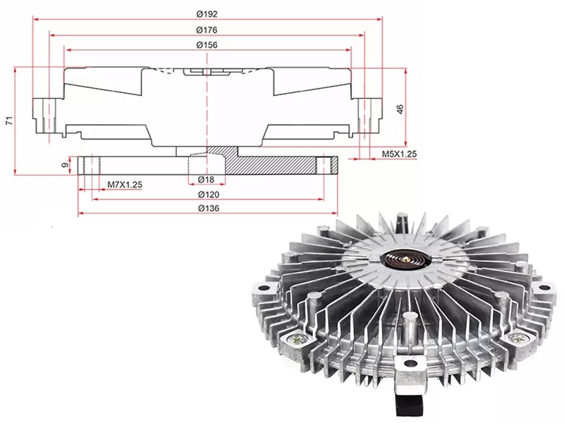 Вискомуфта Mitsubishi Pajero 06-11 / Montero 06-14 - Артикул ST1700002 - Производитель Sat - Фото, Отзывы, Цены 
