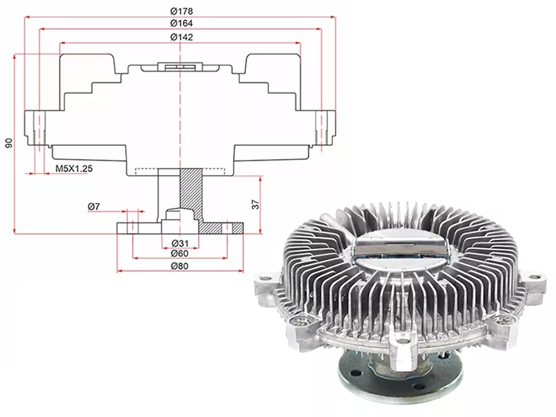 Вискомуфта Nissan Pathfinder 04-14 / Frontier 04-21 - Артикул ST1700003 - Производитель Sat - Фото, Отзывы, Цены 