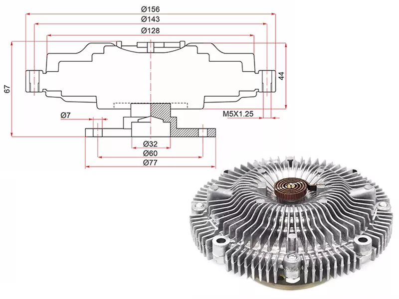 Вискомуфта Nissan Pathfinder 85-95 / Terrano 86-96 - Артикул ST1700006 - Производитель Sat - Фото, Отзывы, Цены 