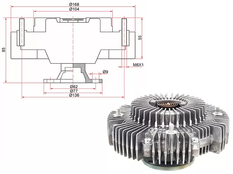 Вискомуфта Toyota Crown 08-12 / Hiace 04-07 - Артикул ST1700008 - Производитель Sat - Фото, Отзывы, Цены 
