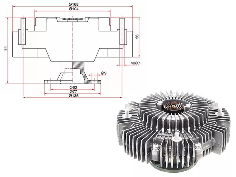 Вискомуфта Toyota Land Cruiser (J200) 07-21 / Land Cruiser Prado 09-20 - Артикул ST1700009 - Производитель Sat - Фото, Отзывы, Цены 