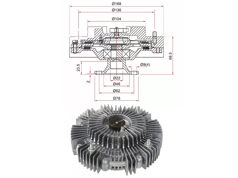Вискомуфта Toyota Hiace 19- / Hilux Pick Up 15 - Артикул ST1700012 - Производитель Sat - Фото, Отзывы, Цены 