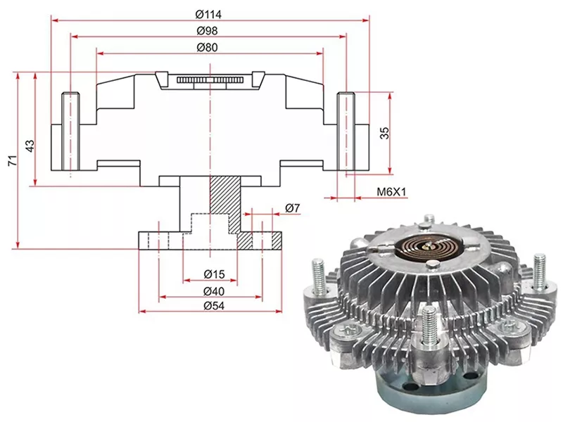 Вискомуфта Suzuki Escudo 88-05 / Grand Vitara 97-05 - Артикул ST1712057B00 - Производитель Sat - Фото, Отзывы, Цены 