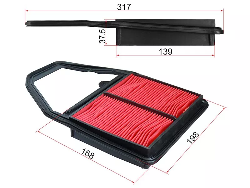 Фильтр воздушный HONDA CIVIC 01-/FR-V 05-/STREAM 01 - Артикул ST17220PLD000 - Производитель Sat - Фото, Отзывы, Цены 