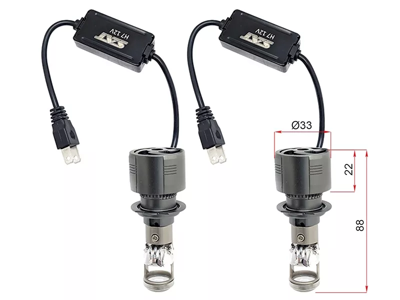 Лампа (H7/ LED/ Комплект/ 40W 6500K линза) - Артикул ST1750084 - Производитель Sat - Фото, Отзывы, Цены 