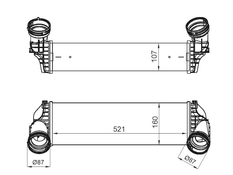 Радиатор интеркуллера -96364 Nissens для BMW X5, BMW X6