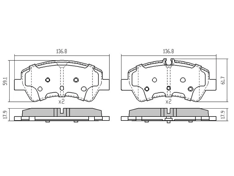 Колодки тормозные задние -ST1763916 Sat для FORD TRANSIT