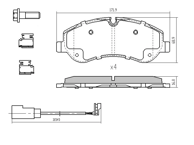 Колодки тормозные (Спереди) Ford Transit 14-20 - Артикул ST1842632 - Производитель Sat - Фото, Отзывы, Цены 