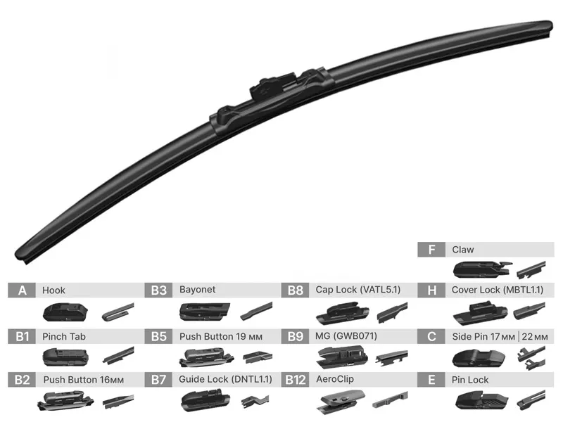 Щетка стеклоочистителя (Бескаркасная/ 16 (400мм)) - Артикул ST1900016 - Производитель Sat - Фото, Отзывы, Цены 