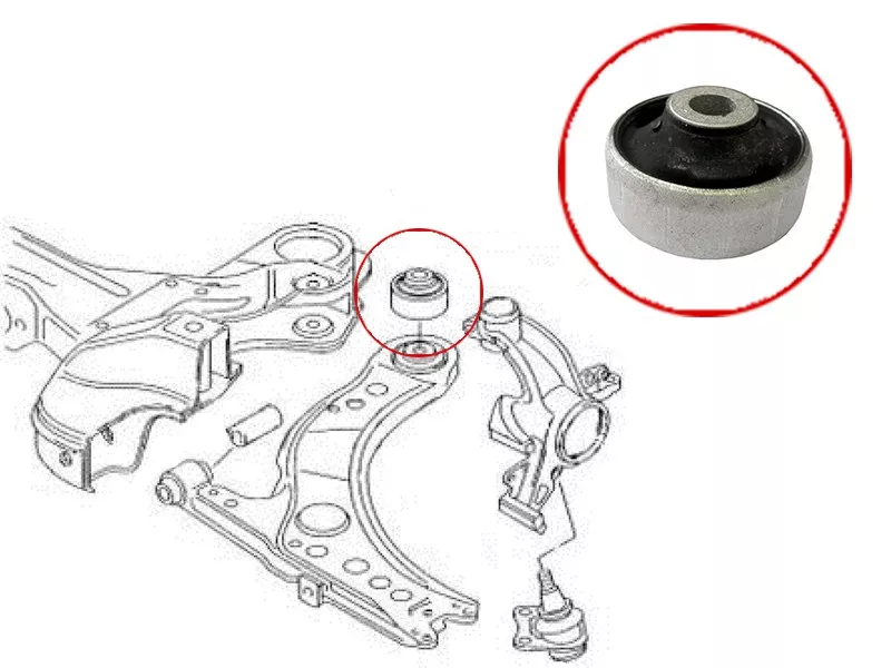 Сайлентблок рычага Audi A3 96-03 / Skoda Octavia 96-13 - Артикул ST1J0407181 - Производитель Sat - Фото, Отзывы, Цены 