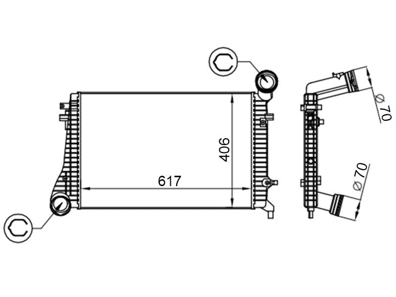 Интеркулер VW PASSAT 1.9TD 05-10 - Артикул ST1K0145803Q - Производитель Sat - Фото, Отзывы, Цены 