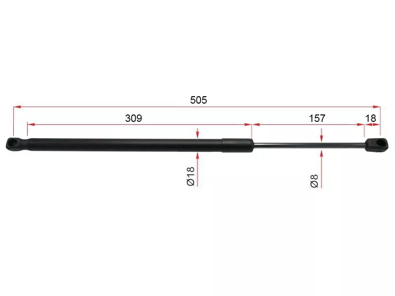 Амортизатор крышки багажника Volkswagen Touran 03-10 (Справа=Слева) - Артикул ST1T0827550C - Производитель Sat - Фото, Отзывы, Цены 