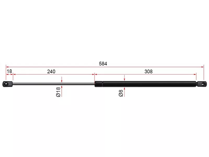 Амортизатор крышки багажника -ST1Z5827550 Sat для SKODA OCTAVIA