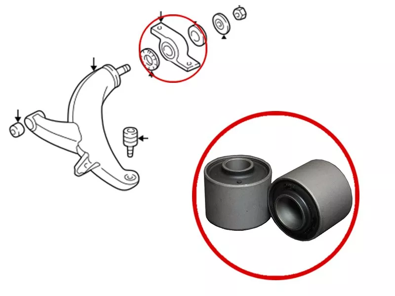 Сайлентблок рычага Subaru Forester 97-08 / Impreza 92-07 - Артикул ST20201FA060 - Производитель Sat - Фото, Отзывы, Цены 