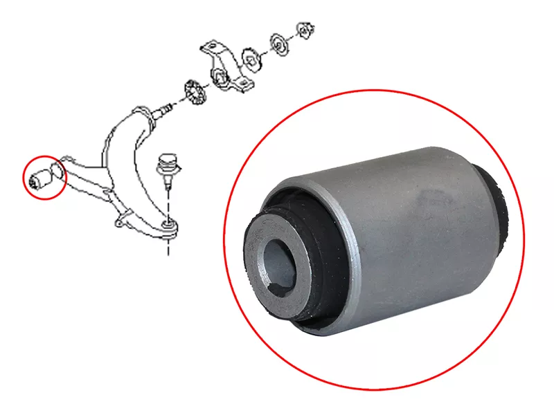 Сайлентблок рычага Mazda 6 07-12 / Subaru Forester 97-08 - Артикул ST20204SA000 - Производитель Sat - Фото, Отзывы, Цены 