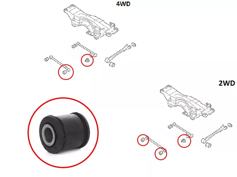 Сайлентблок рычага Subaru Forester 97-08 / Impreza 92-07 - Артикул ST20251AA000 - Производитель Sat - Фото, Отзывы, Цены 