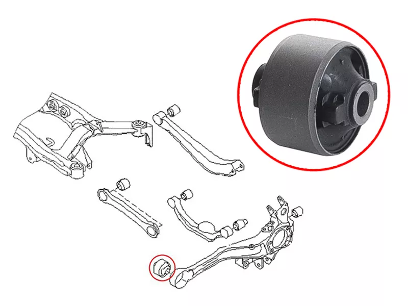 Сайлентблок цапфы Subaru Legacy 98-09 / Outback 98-09 - Артикул ST20254AE050 - Производитель Sat - Фото, Отзывы, Цены 