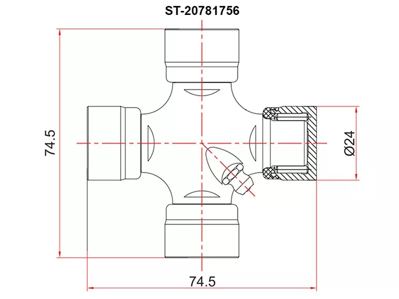 Крестовина CHEVROLET CAPTIVA C100/OPEL ANTARA/DAEWOO WINSTORM 07 - Артикул ST20781756 - Производитель Sat - Фото, Отзывы, Цены 