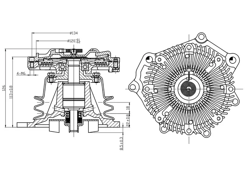 Вискомуфта Nissan Terrano 95-02 / Elgrand 97-02 - Артикул ST210100W825 - Производитель Sat - Фото, Отзывы, Цены 