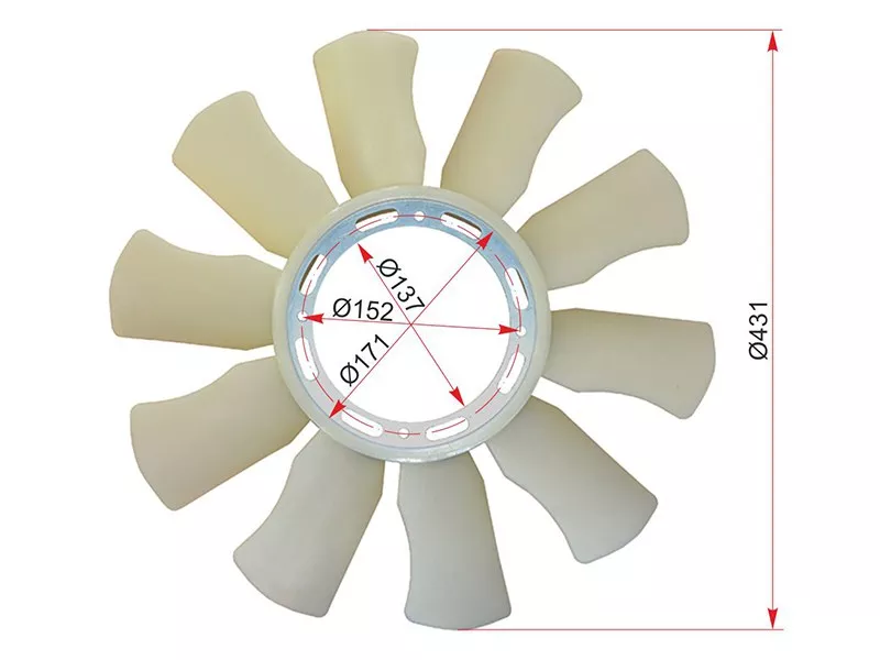 Крыльчатка вентилятора NISSAN ATLAS\CONDOR H41 FD42 91-95 - Артикул ST210600T000 - Производитель Sat - Фото, Отзывы, Цены 