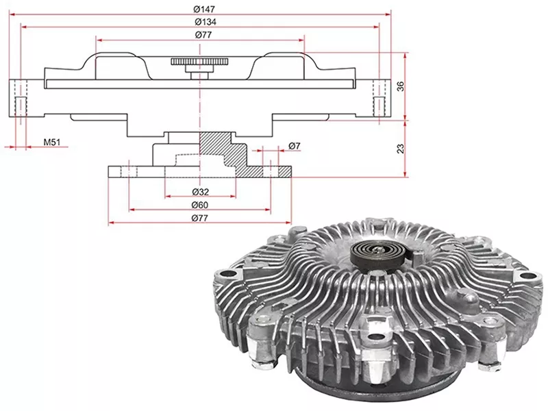 Вискомуфта TD42	 -ST2108206J01 Sat для NISSAN PATROL, NISSAN SAFARI