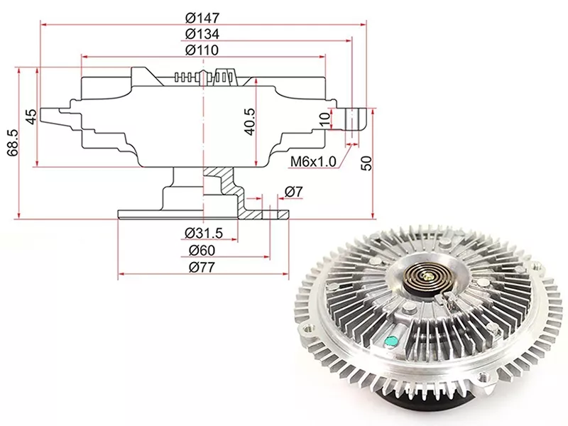 Вискомуфта Nissan Serena 10-16 / 180SX 89-98 - Артикул ST2108252F00 - Производитель Sat - Фото, Отзывы, Цены 