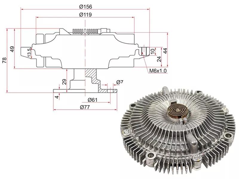 Вискомуфта RB2 -ST2108275T02 Sat для NISSAN LAUREL, NISSAN SKYLINE, NISSAN STAGEA