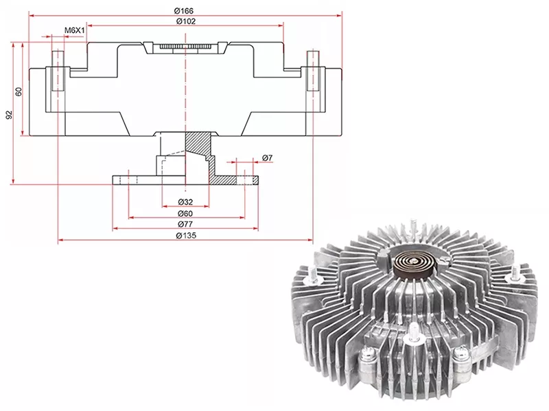 Вискомуфта YD25 -ST21082EB30A Sat для NISSAN NAVARA, NISSAN PATHFINDER, NISSAN CABSTAR