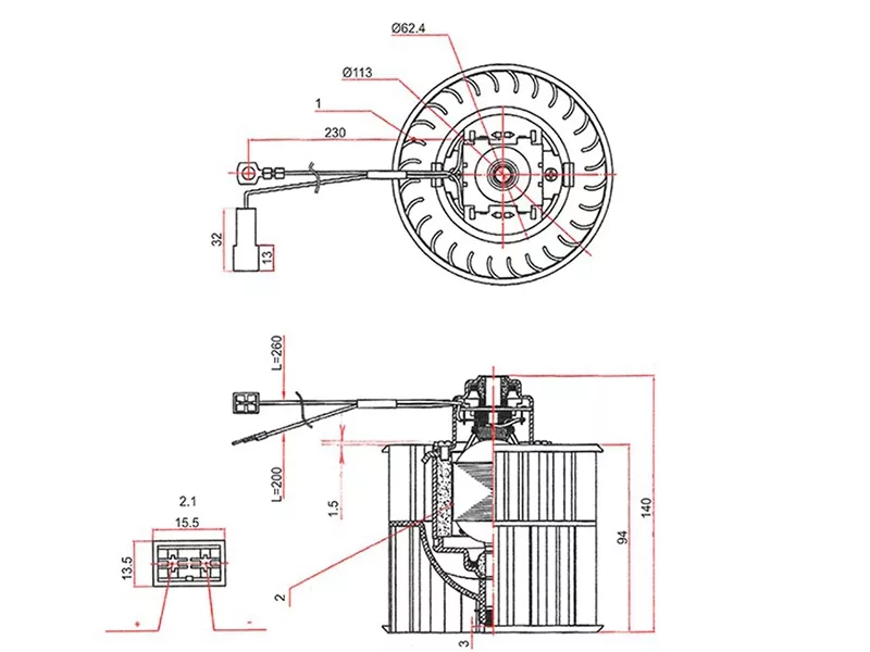 Мотор отопителя салона (Левый руль) LADA 2108 84-04 / 2109 87-06 - Артикул ST21088101080 - Производитель Sat - Фото, Отзывы, Цены 