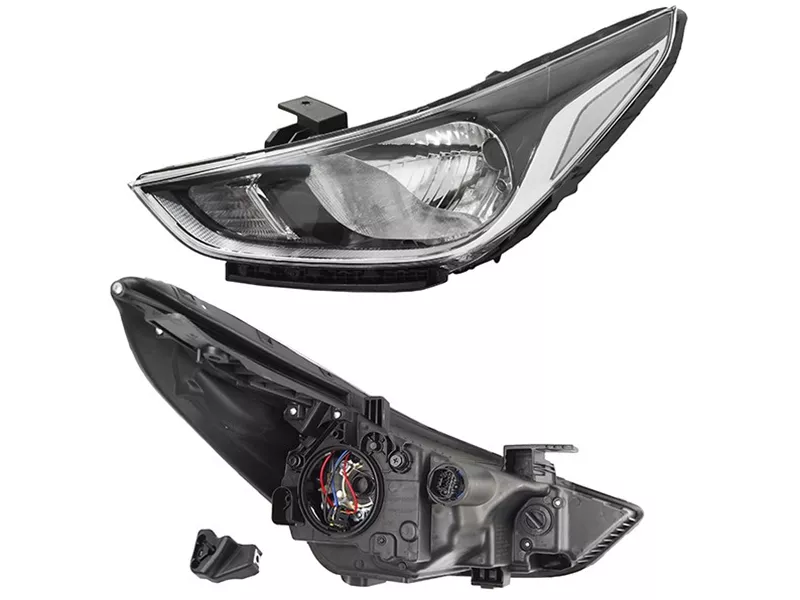 Фара Hyundai Solaris 17-20 (Слева/ Галоген/ С электрокорректором) - Артикул ST22111S7L - Производитель Sat - Фото, Отзывы, Цены 