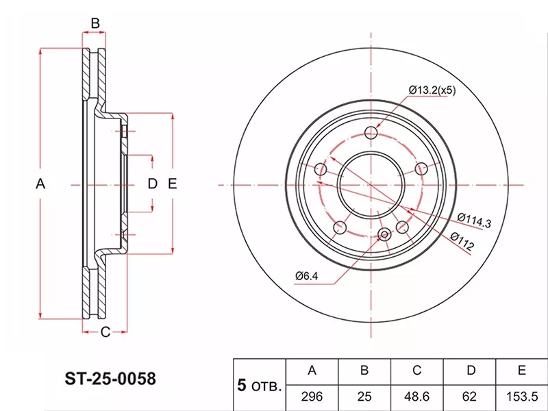 Диск тормозной (Спереди) Geely Coolray 18- / Belgee X50 23 - Артикул ST250058 - Производитель Sat - Фото, Отзывы, Цены 