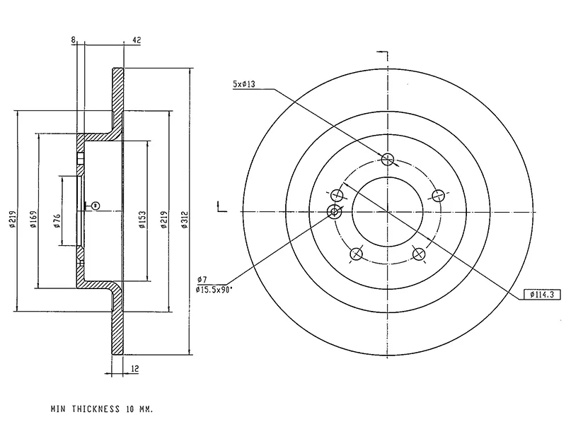 Диск тормозной (Сзади) JAC J7 20 - Артикул ST250067 - Производитель Sat - Фото, Отзывы, Цены 