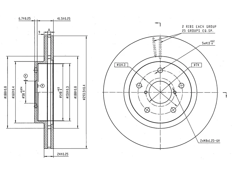 Диск тормозной (Спереди) Subaru Forester 18-21 - Артикул ST250125 - Производитель Sat - Фото, Отзывы, Цены 