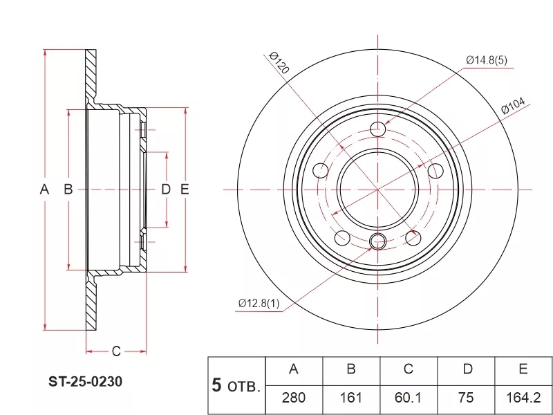 Диск тормозной (Сзади) BMW 3-Series 90-06 - Артикул ST250230 - Производитель Sat - Фото, Отзывы, Цены 