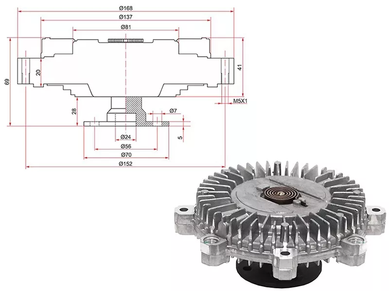 Вискомуфта Kia Ceed 06-12 / Sorento 02-09 - Артикул ST252374A100 - Производитель Sat - Фото, Отзывы, Цены 