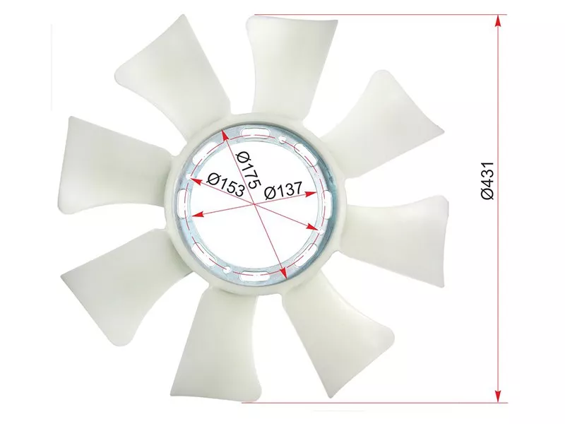 Крыльчатка Kia Sorento 06-09 / Hyundai Grand Starex 07-22 - Артикул ST2526142920 - Производитель Sat - Фото, Отзывы, Цены 