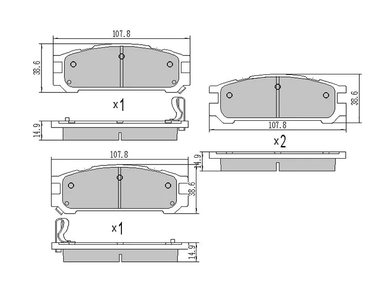 Колодки тормозные задние -ST26296AA060 Sat для SUBARU IMPREZA, SUBARU LEGACY