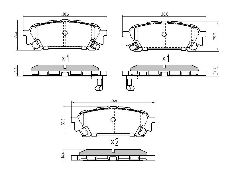 Колодки тормозные задние -ST26696FE040 Sat для SUBARU IMPREZA