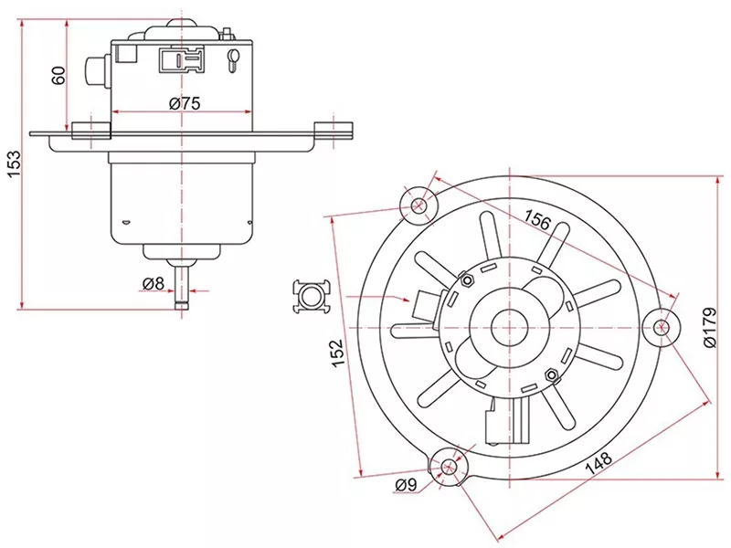 Мотор отопителя салона (Правый руль) Nissan Diesel Condor 91 - Артикул ST2711799007 - Производитель Sat - Фото, Отзывы, Цены 